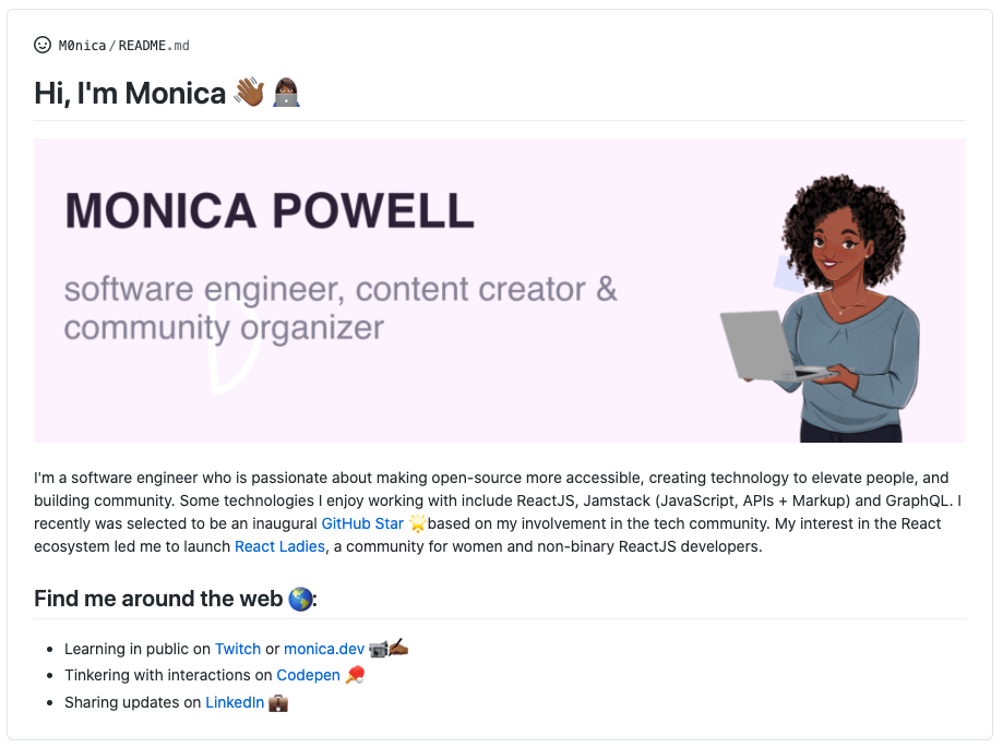Monica Monica Powell GitHub Profile